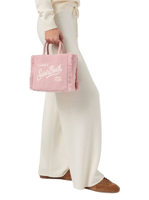 Vanity Mini women's bag in pink corduroy MC2 Saint Barth | VANITY MINI CORDUROY21 EMB